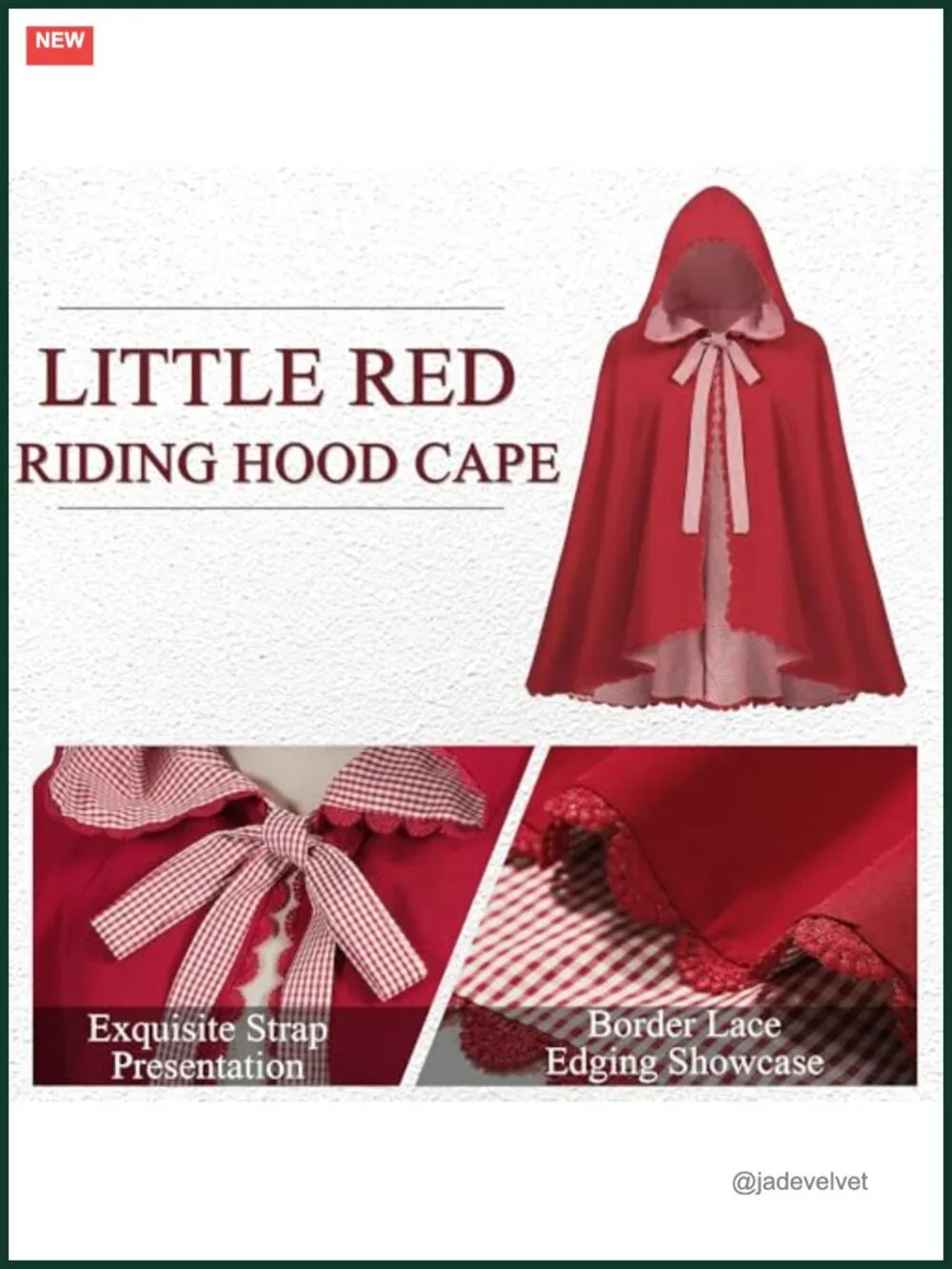 Little Red Riding Hood Cape Women Red Riding Cloak Halloween Cosplay